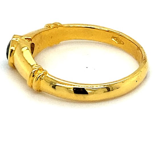 Emerald .40ct Solid 18K Yellow Gold Ring - Picture 6 of 8